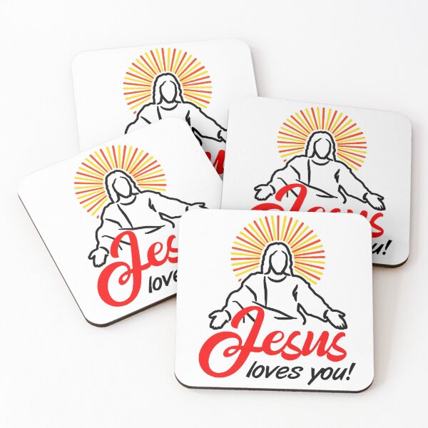 Item preview, Jesus loves you; designed and sold by StickerApe.