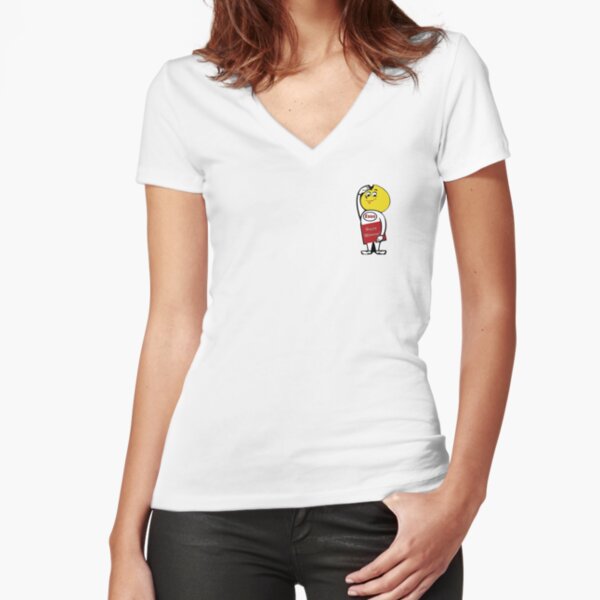 Vintage Gas and Oil Sticker Fitted V-Neck T-Shirt