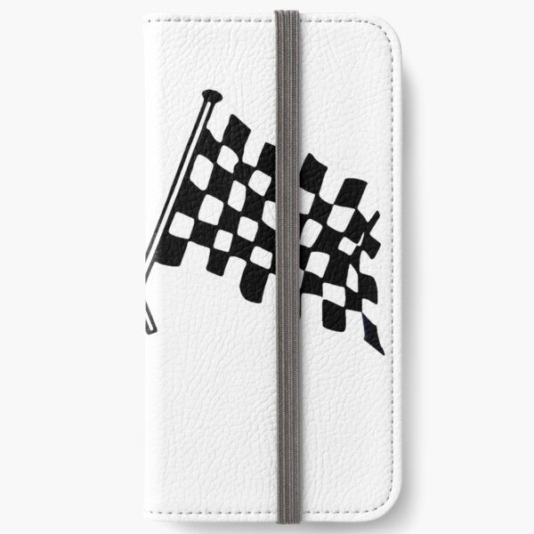 Crossed flags - Racing and Great Britain iPhone Wallet