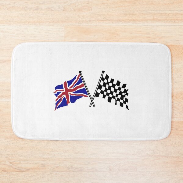 Item preview, Crossed flags - Racing and Great Britain designed and sold by JustBritish.