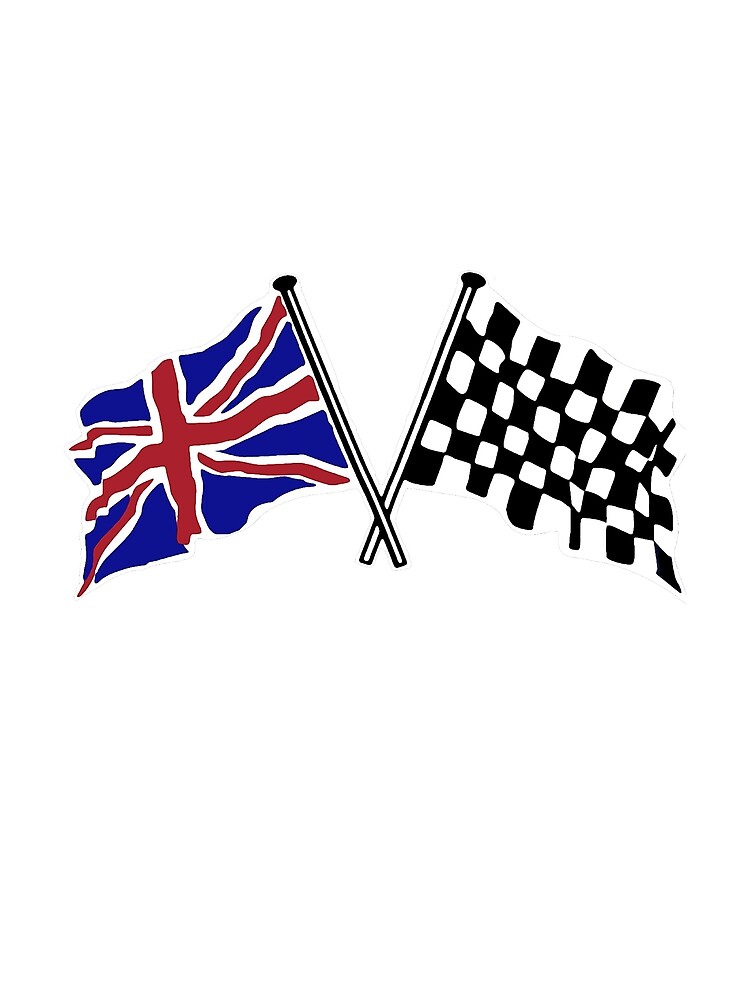 Crossed flags - Racing and Great Britain by JustBritish
