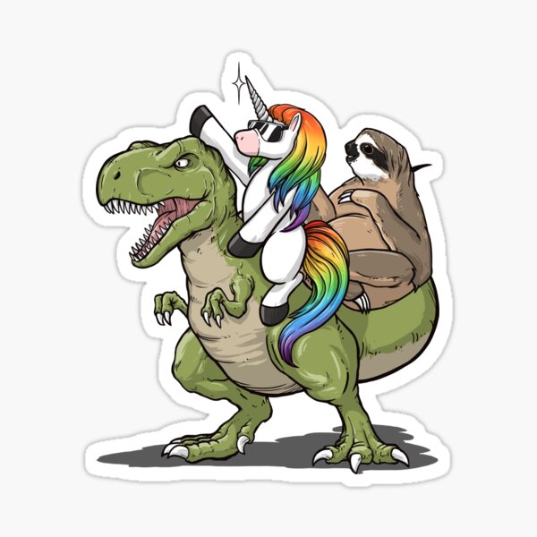 T Rex Unicorn Stickers for Sale