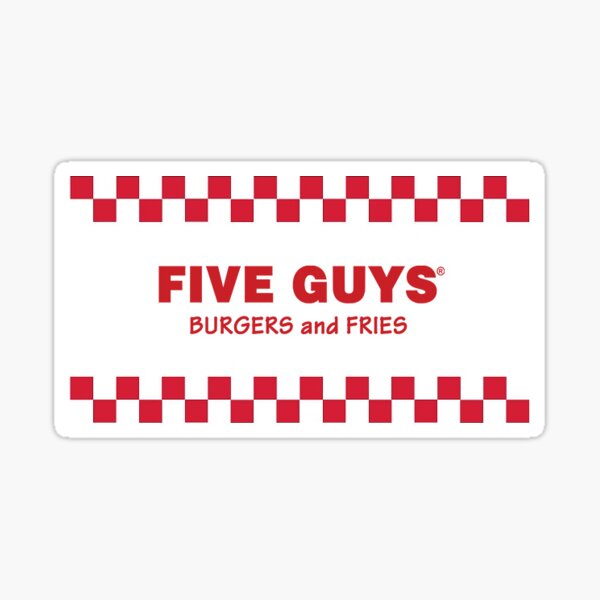 Fünf Kerl-Burger und Fischrogen-Aufkleber Sticker