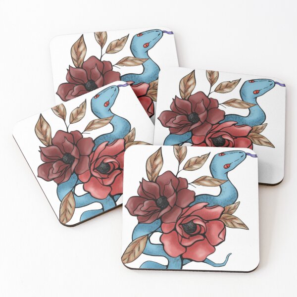 Item preview, Snake with flowers designed and sold by Piagotski.