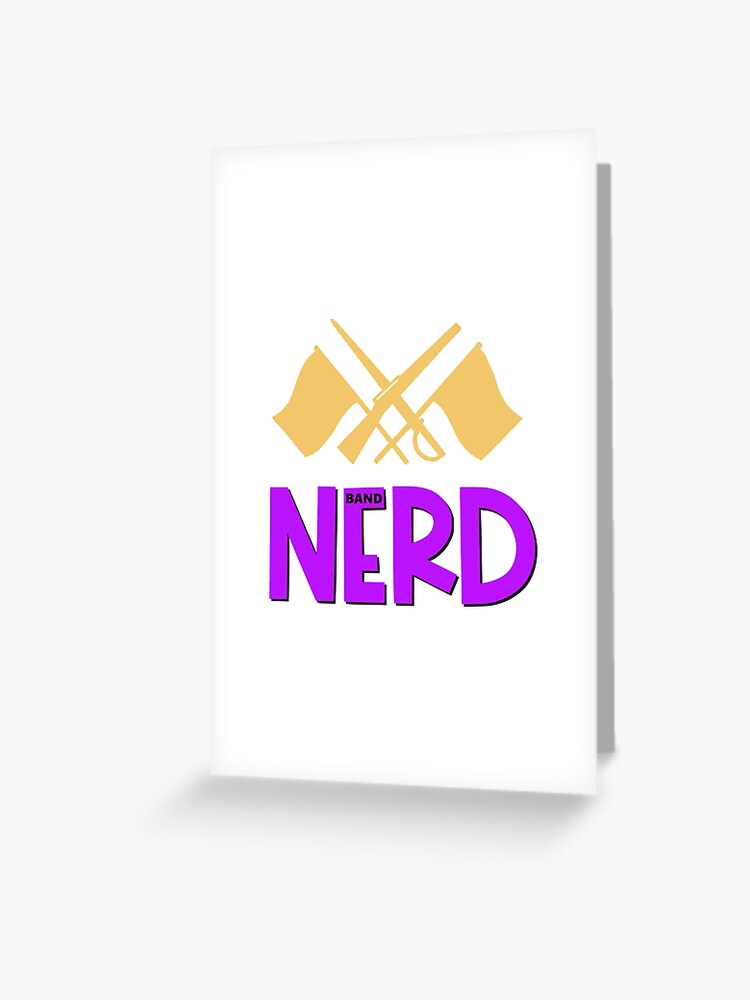 Band Nerd Color Guard Flag Rifle Sabre Greeting Card By Bandmomdesigns Redbubble
