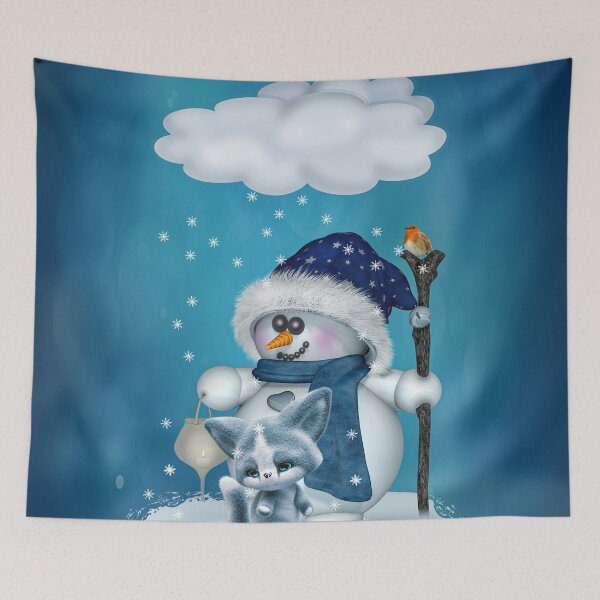 Item preview, Pequeño muñeco de nieve en azul designed and sold by Andrea Tiettje.