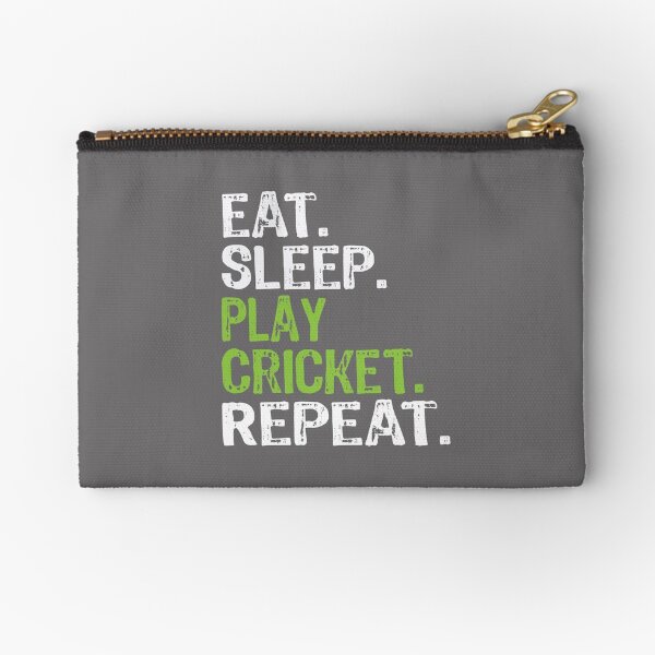Best Eat Sleep Cricket Gift Design Zipper Pouch