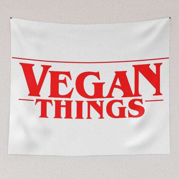 Item preview, Vegan Things Stranger Things style logo  designed and sold by gracetutty.