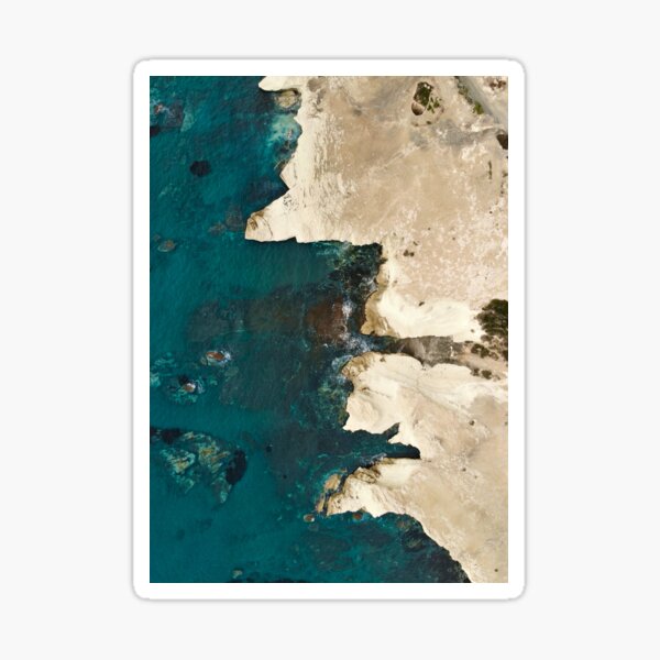 White rocks from above Sticker
