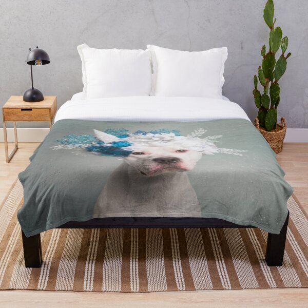 Flower Power, Polar Bear Throw Blanket