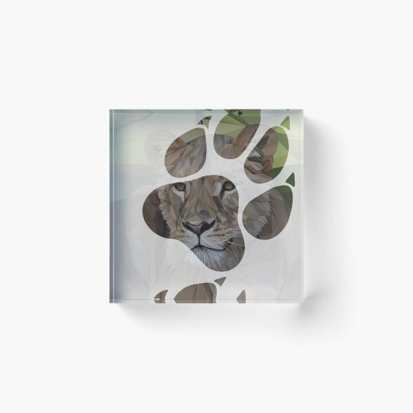 Item preview, Lioness inside her paw prints designed and sold by ErinFCampbell.