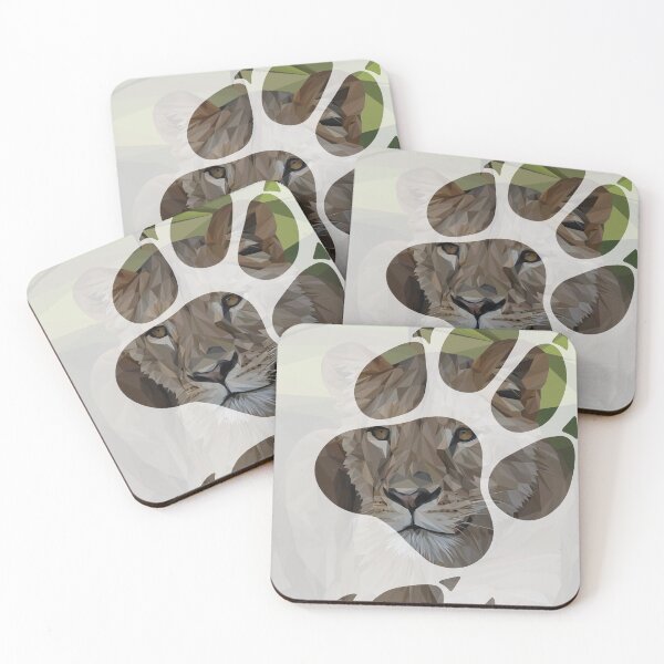 Item preview, Lioness inside her paw prints designed and sold by ErinFCampbell.