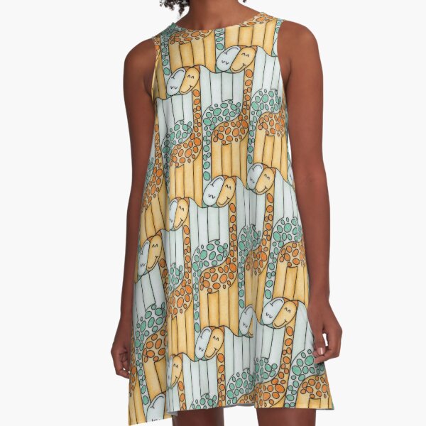 Giraffe tessellation A-Line Dress