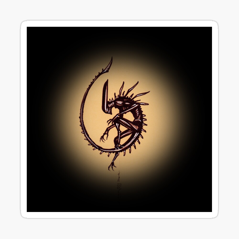 Dark xenomorph Sticker