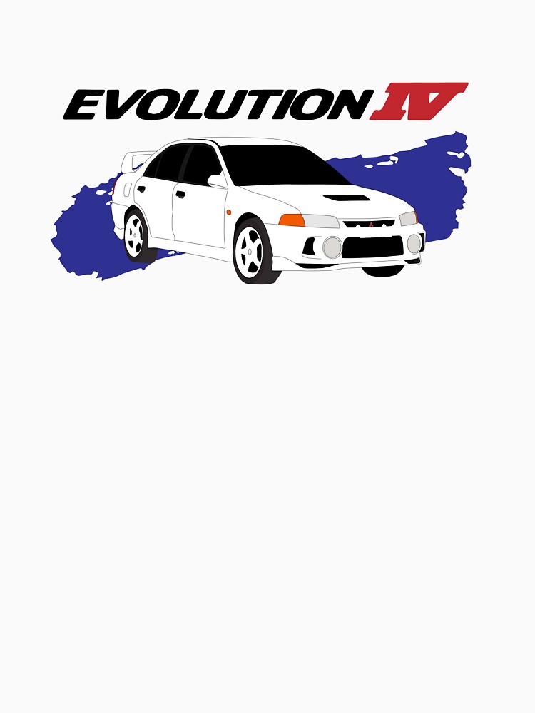 "Mitsubishi Lancer Evolution IV" T-shirt by ShakeGerdy | Redbubble