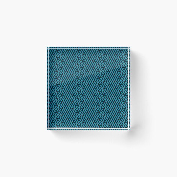 Item preview, Sayagata - Japanese Traditional Pattern - Black & Blue designed and sold by gemgemshop.