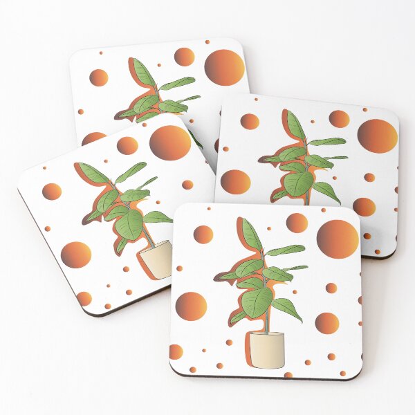 Item preview, Flower, greenery, nature, bio, tree in a pot, orange explosion designed and sold by Magdalena Teterdynko.
