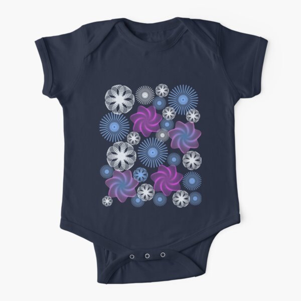 Dancing Spirographs Short Sleeve Baby One-Piece
