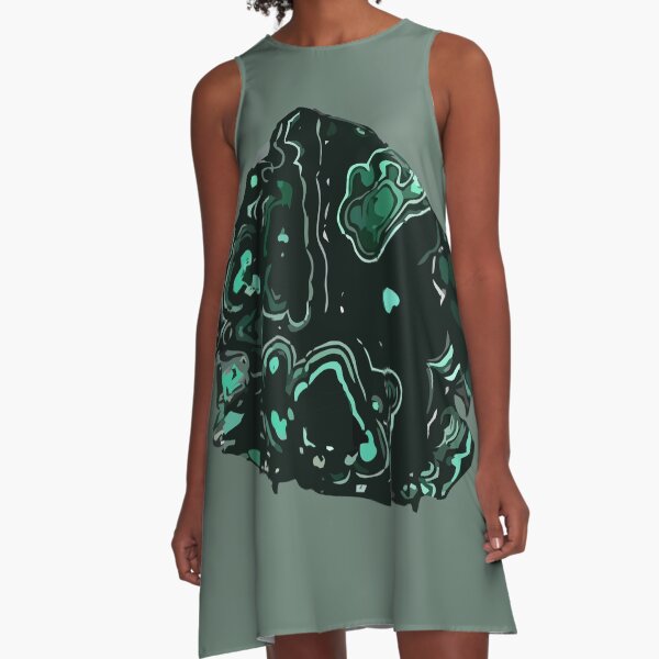 Malachite slice A-Line Dress