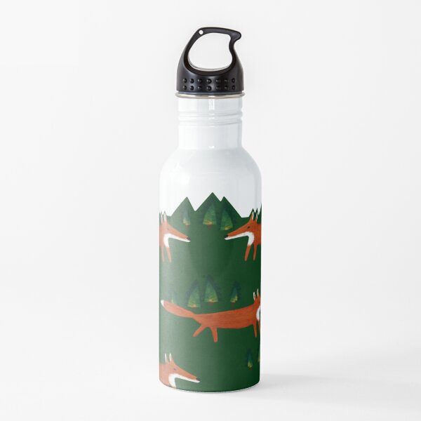 Wald mit Fuchs. Märchenhaftes Muster. Für große und kleine Kinder. Trinkflasche