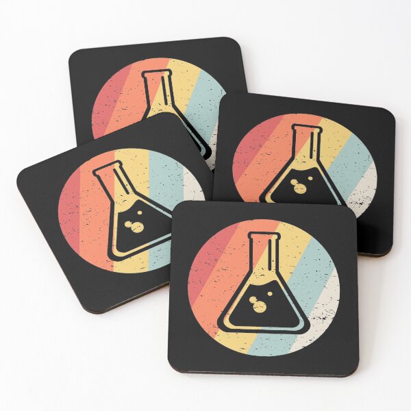 Vintage Retro Chemistry Coasters (Set of 4)