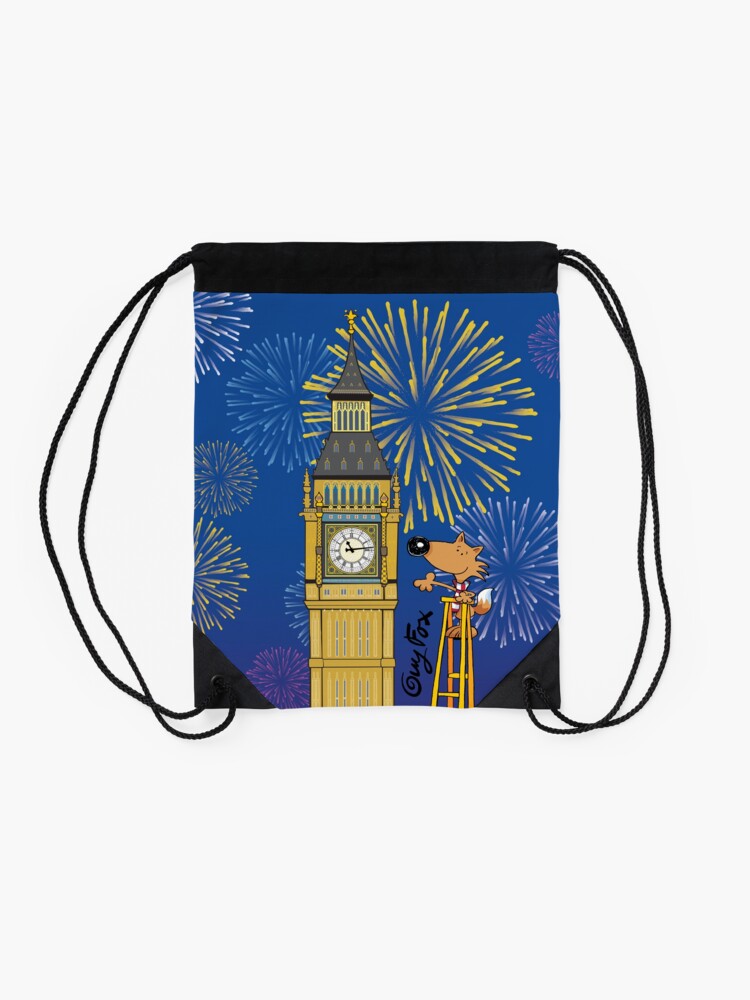 Thumbnail 2 of 3, Drawstring Bag, Guy Fox - I love Big Ben! designed and sold by GuyFox.