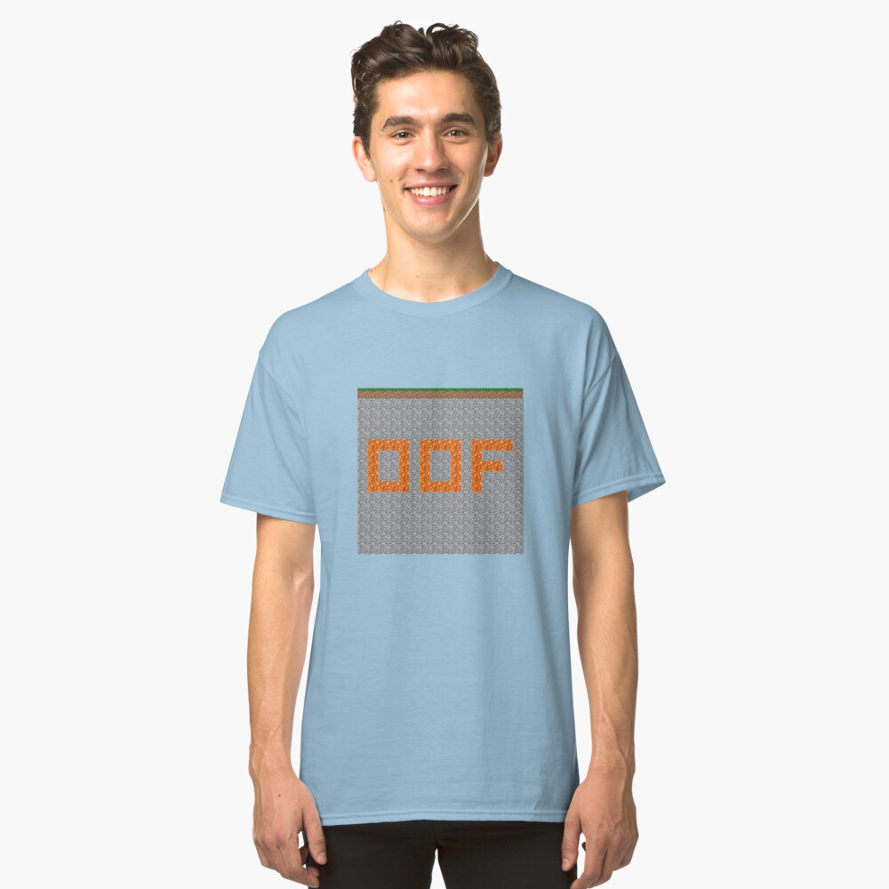 Oof Lava Letters In Stone Blocks Square T Shirt By Solarcross Redbubble - lava t shirt roblox