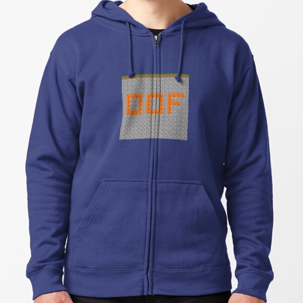 The Big Oof Minecraft Style Zipped Hoodie By Solarcross Redbubble - lava hoodie roblox