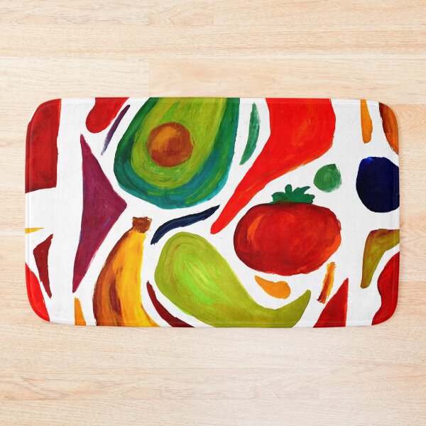 Item preview, Color splatters with vegetables and fruits designed and sold by Rabenkraehe.