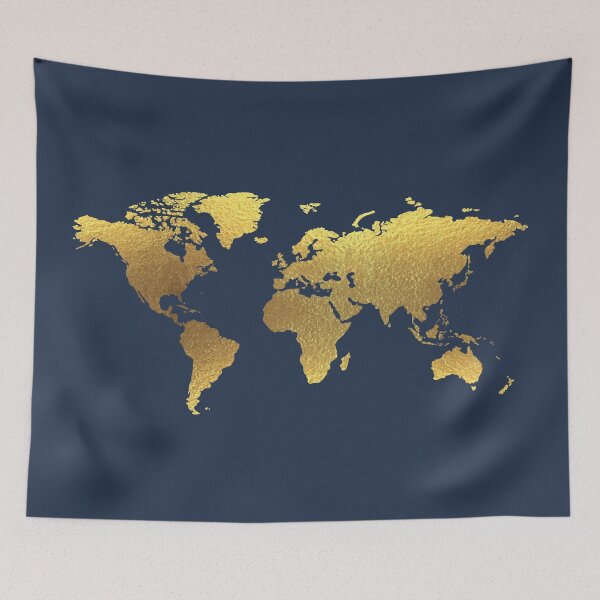 Item preview, Golden World Map designed and sold by Lemon Pepper.