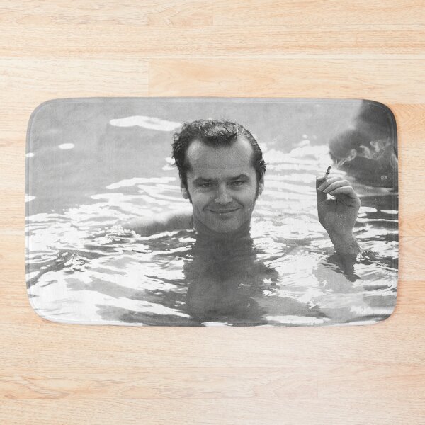 Item preview, Jack Nicholson, Smoking in Pool, Retro Black and White Photograph designed and sold by modernretro.