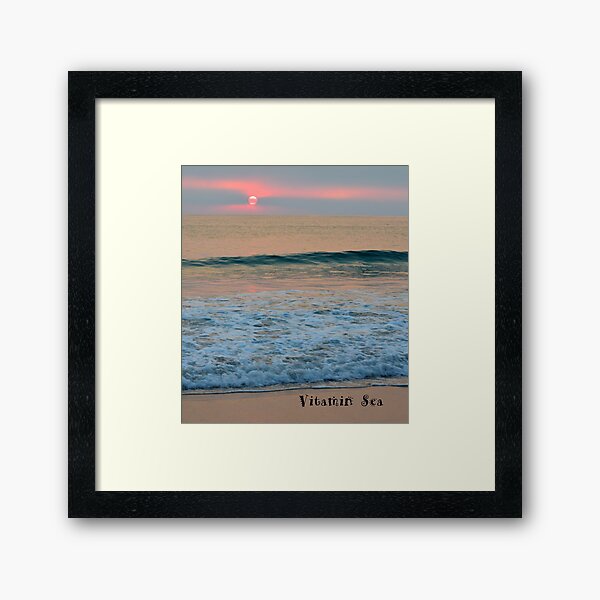 Vitamin Sea - Fire sunrise Framed Art Print