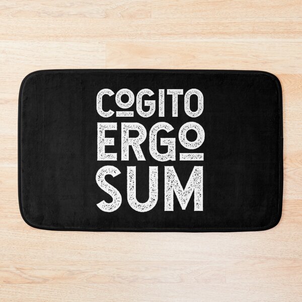 Item preview, Cogito Ergo Sum René Descartes Philosophical Typography in Black and White (I think, therefore I am) designed and sold by kierkegaard.