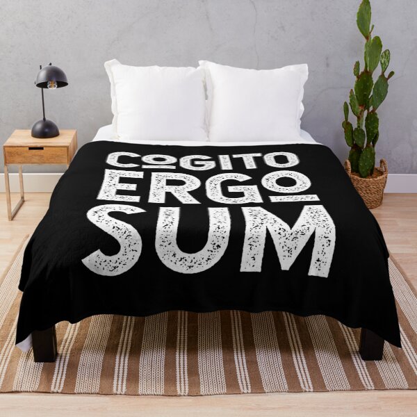 Item preview, Cogito Ergo Sum René Descartes Philosophical Typography in Black and White (I think, therefore I am) designed and sold by kierkegaard.