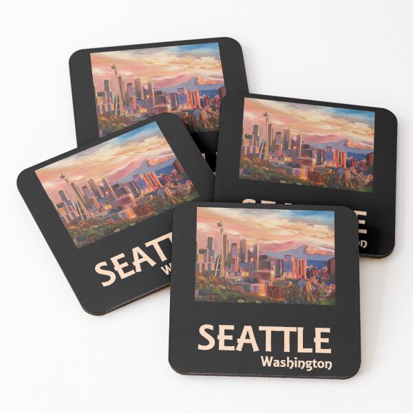Item preview, Seattle Washington Retro Travel Poster designed and sold by artshop77.