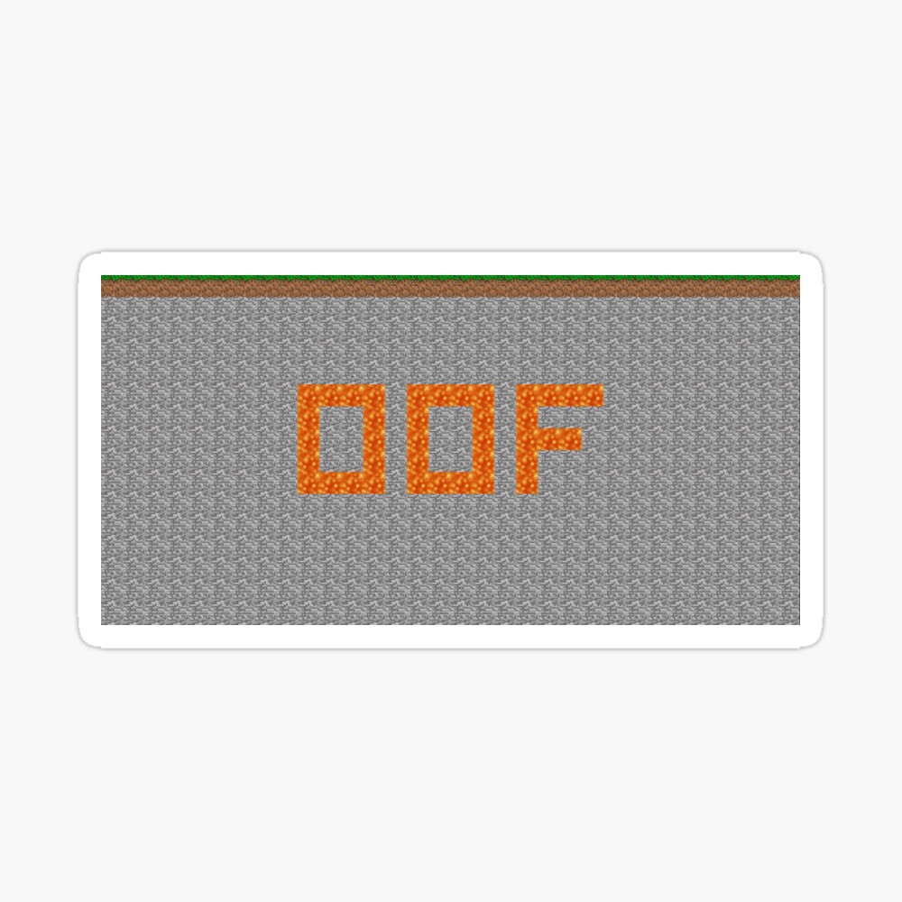 Oof Lava Letters In Stone Blocks Wide Iphone Case Cover By Solarcross Redbubble - minecraft stone tex roblox