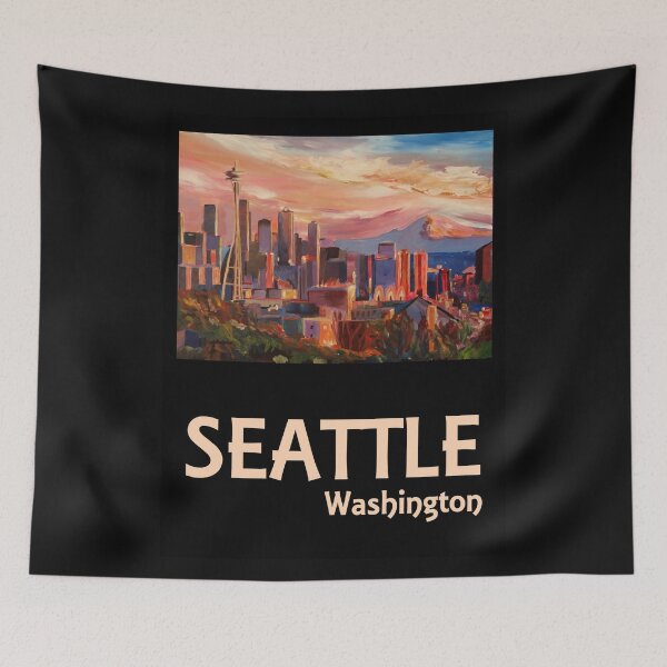 Item preview, Seattle Washington Retro Travel Poster designed and sold by artshop77.