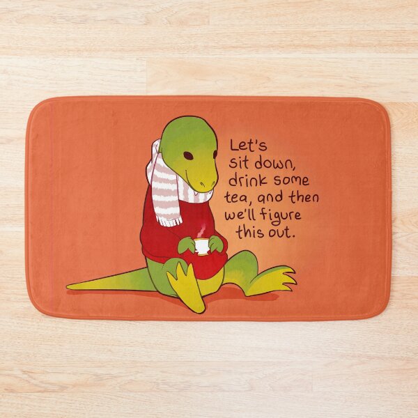 Item preview, "Let's Sit Down, Drink Some Tea" Tea Rex designed and sold by thelatestkate.