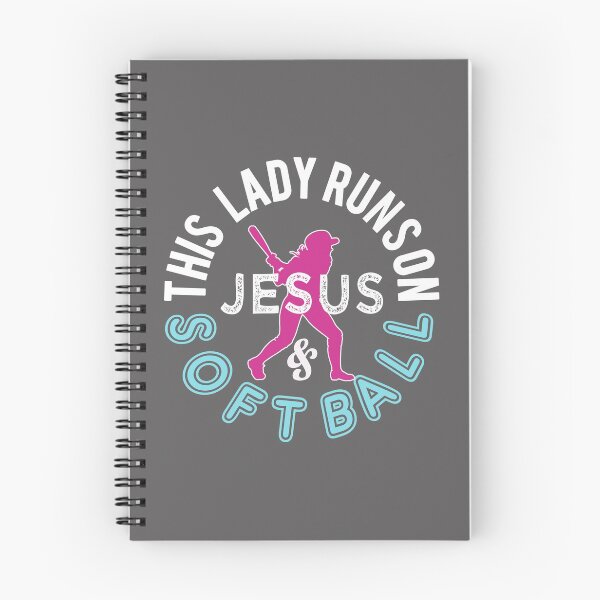 Item preview, Cute Christian design This lady Runs on Jesus and Softball designed and sold by LGamble12345.