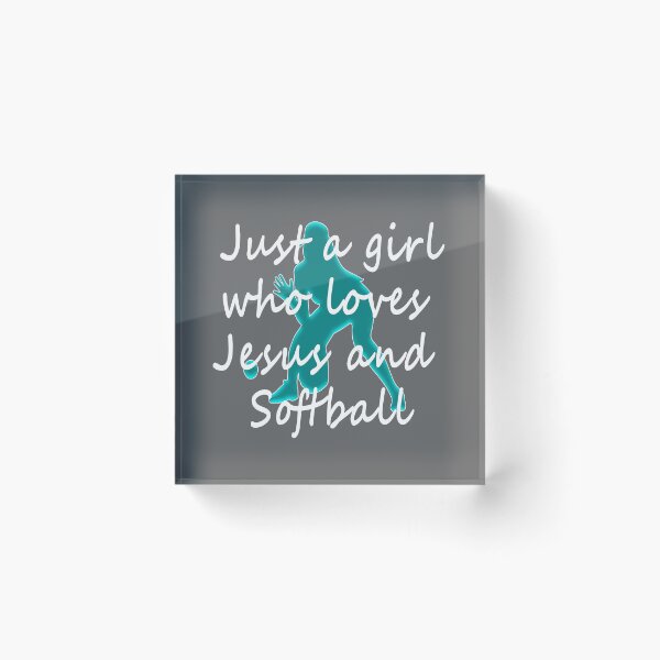 Item preview, Cute Christian Design Just a girl who Loves Softball & Jesus designed and sold by LGamble12345.