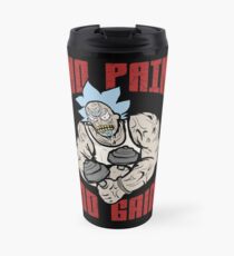No Pain No Gain Muscular Rick Funny Rick and Morty Gym shirt Fan Gift Travel Mug