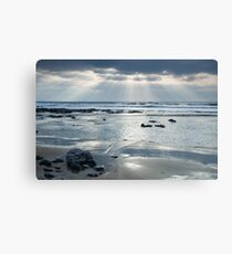 Dusk at Sandymouth Beach Canvas Print