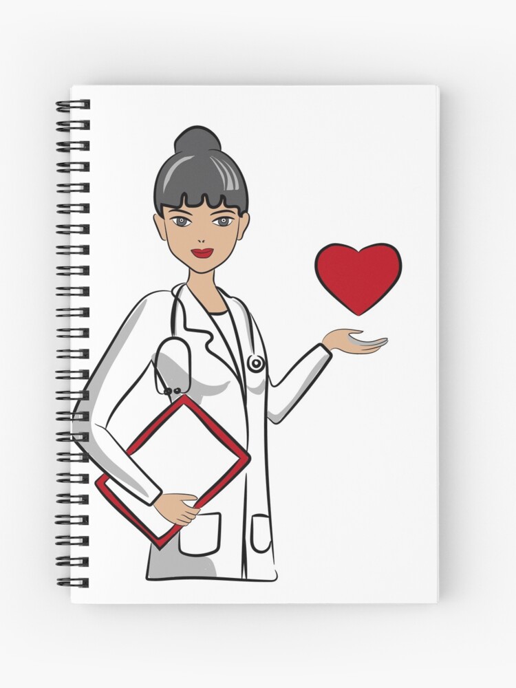 Cuaderno de espiral «doctor, doctor, corazón, enfermera, salud, enfermedad»  de magdalenat | Redbubble