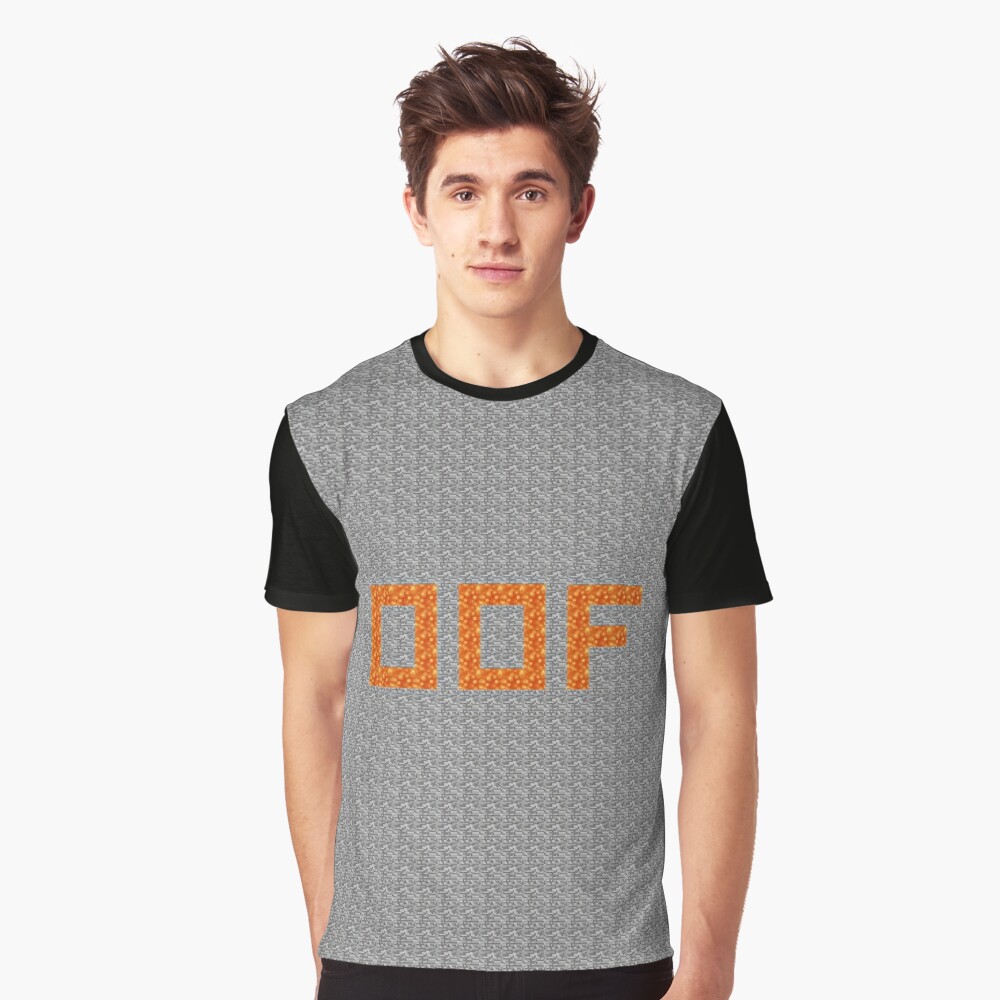 Oof Lava Letters In Stone Blocks Deep Tileable T Shirt By Solarcross Redbubble - lava shirt roblox