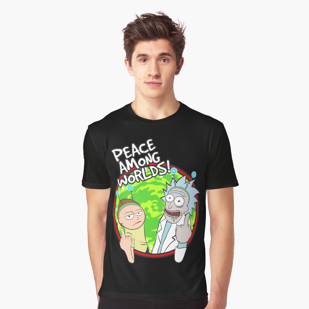 rick and morty middle finger shirt