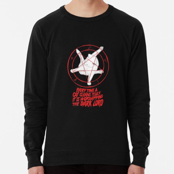 Hell Cat Lightweight Sweatshirt By Artpirate Redbubble