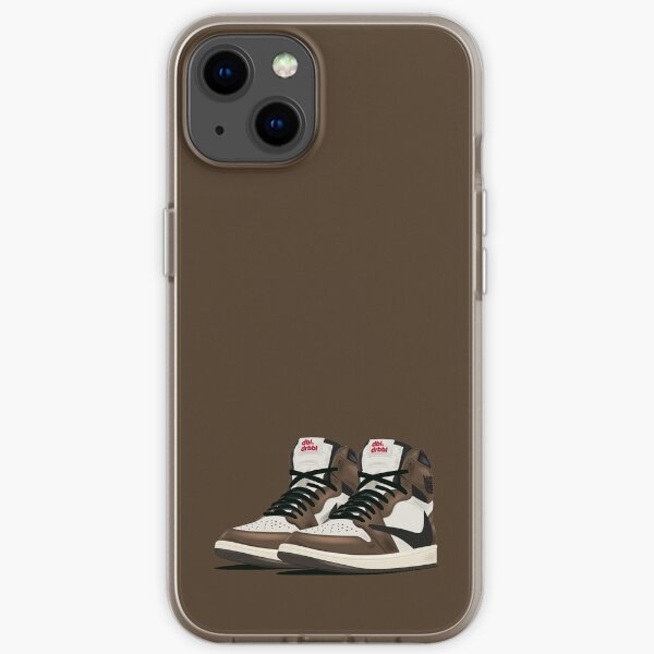 AJ 1 Par de moca oscuro Funda blanda para iPhone