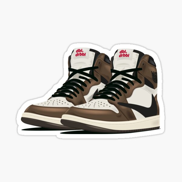 AJ 1 dunkles Mokka-Paar Sticker