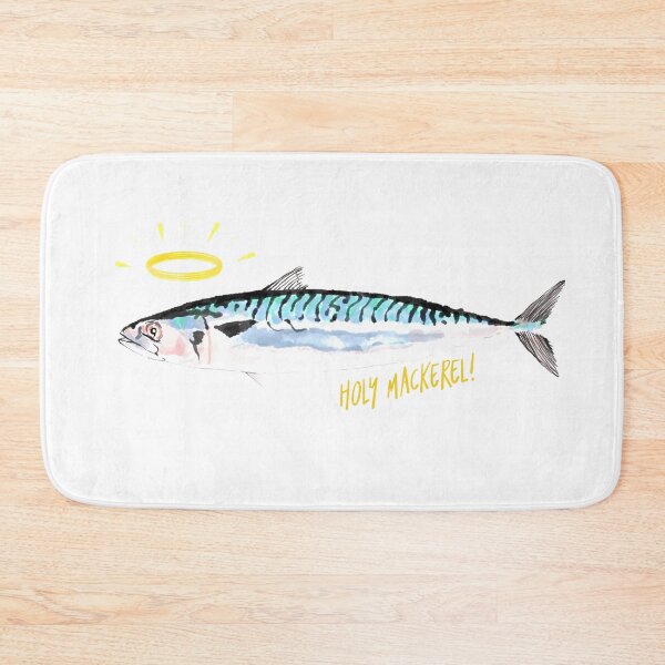 Item preview, Holy Mackerel! (small text w/clear background) designed and sold by Betsy Schrock Studio on Redbubble.
