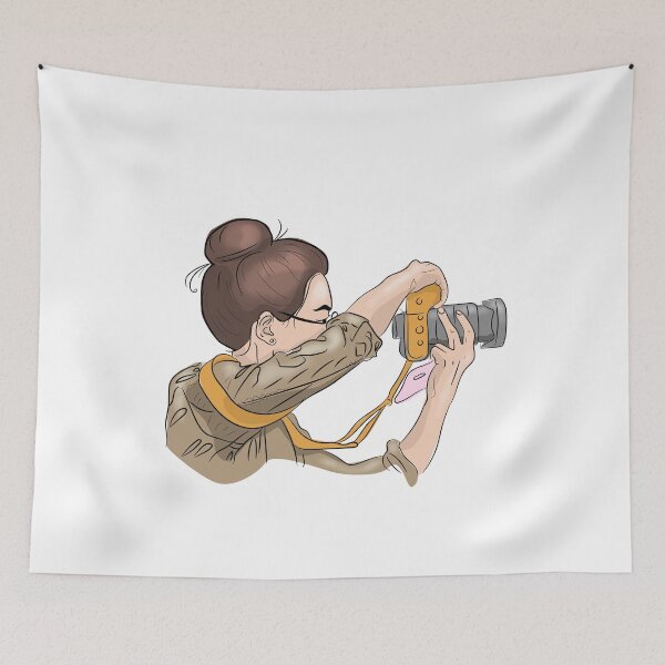 Item preview, Photographer, camera, woman, photos, photo session, photographer designed and sold by Magdalena Teterdynko.